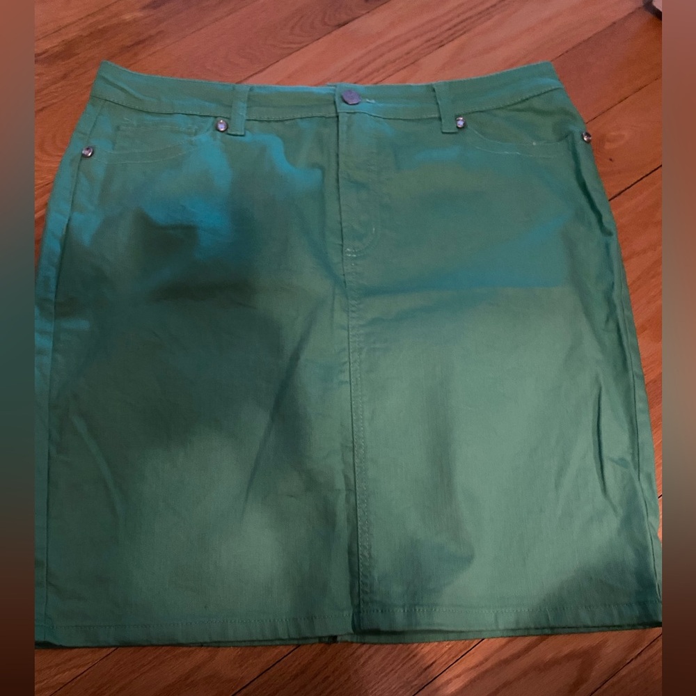 Nine West Green denim Women's Skirt